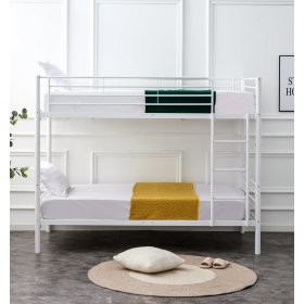 Metalni krevet na kat BUNKY 200x90 cm - bijeli