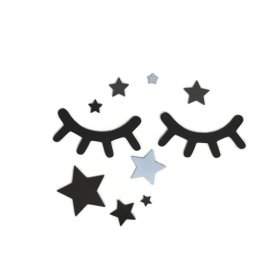 Zidni ukras: Uspavane oči sa zvijezdama - plave