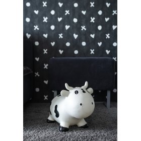 KIDZZFARM krava na skok - Bijela i crna