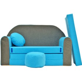 Dječji kauč Misty - sivo-plavi