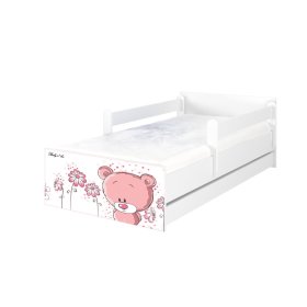 Dječji krevet MAX Pink Tedy Bear 160x80 cm - bijeli, BabyBoo