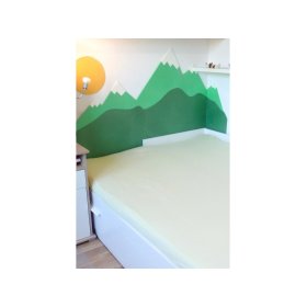 Pjena za zaštitu zida iza kreveta Mountains - zelena