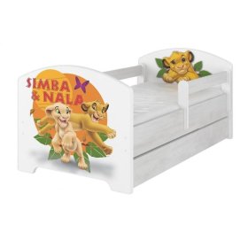 Dječji krevet s ogradicom - Kralj lavova - dekor norveški bor, BabyBoo, The Lion King