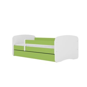 Dječji krevet s ogradom Ourbaby - zeleno-bijeli, All Meble