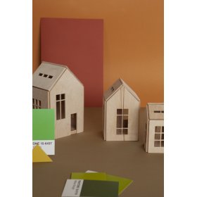 Magnetna Montessori drvena kućica - prirodna