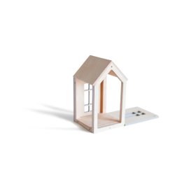 Magnetna Montessori drvena kućica - siva