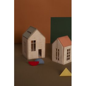 Magnetna Montessori drvena kućica - kaki, OKT
