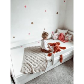 Dječji krevet s ogradom Ourbaby - bijeli