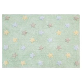 Dječji tepih sa zvijezdama Tricolor Stars - Soft Mint, Kidsconcept