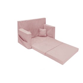 Dječji kauč na razvlačenje Classic - puder roza