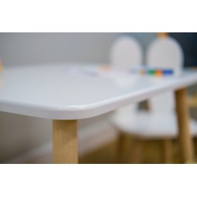 Dječji stol sa stolicama - Uši - bijela boja