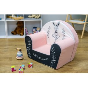 Dječji stolac Zečja balerina - bijelo -ružičasta