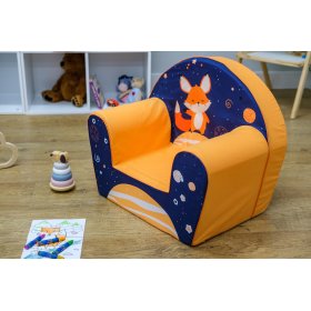 Dječja stolica Lišák - plavo-narančasta