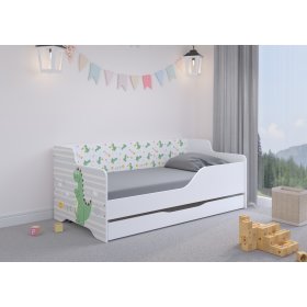 Dječji krevet s naslonom LILU 160 x 80 cm - Dino, Wooden Toys