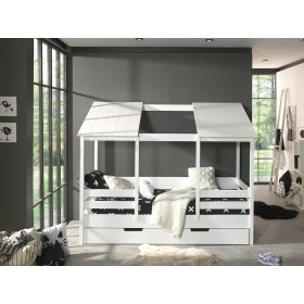 Dječji krevet u obliku kućice Malia - bijeli, VIPACK FURNITURE