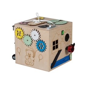Drvena Montessori kocka - prirodna