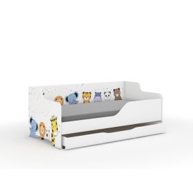 Dječji krevet s naslonom LILU 160 x 80 cm - ZOO, Wooden Toys