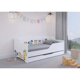 Dječji krevet s naslonom LILU 160 x 80 cm - ZOO, Wooden Toys