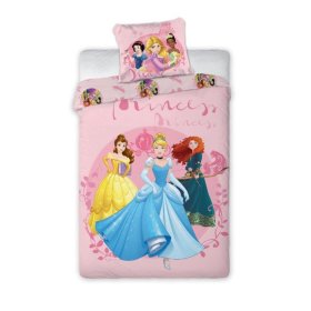 Dječja posteljina Disney Princess - ružičasta
