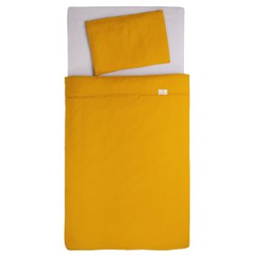 Muslinski pokrivač i jastuk sa punjenjem 100x135 + 40x60 - senf, Babymatex