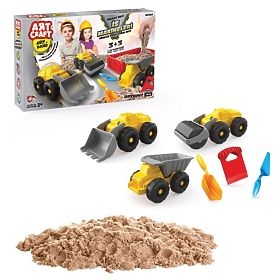 ART CRAFT Set kinetičkog pijeska s građevinskim vozilima