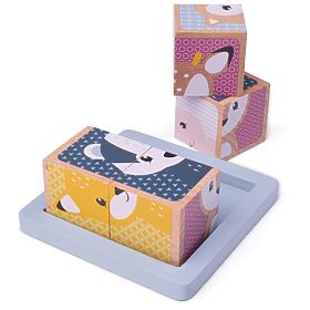 Bigjigs Baby Drvene kocke Woodland, Bigjigs Toys