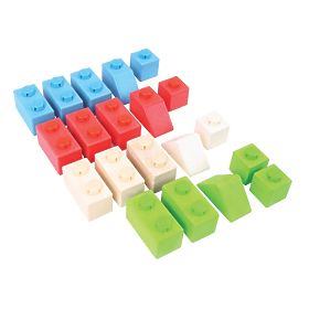 Bigjigs Baby Drvene Spojkocke Primarni set, Bigjigs Toys