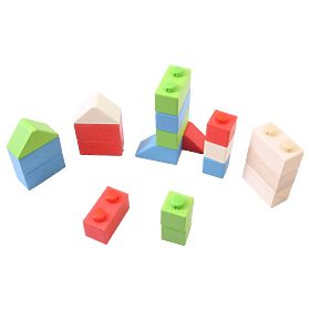 Bigjigs Baby Drvene Spojkocke Primarni set, Bigjigs Toys