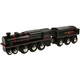 Bigjigs Rail Drvena replika lokomotive Black 5 motor