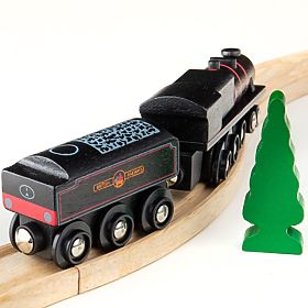 Bigjigs Rail Drvena replika lokomotive Black 5 motor
