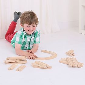 Bigjigs Rail Drvene šine set od 24 dijela