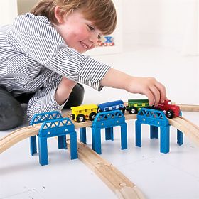 Bigjigs Rail Drvene tračnice postavljaju konstrukciju mosta
