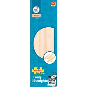 Bigjigs Rail Duge ravne vodilice 21 cm 4 kom, Bigjigs Rail