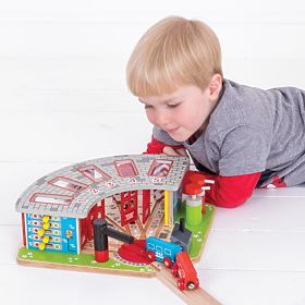 Bigjigs Rail Exclusive depo za 5 vlakova