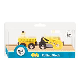 Bigjigs Rail Replika povijesne lokomotive Rocket + 2 tračnice