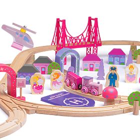 Bigjigs Rail Velika drvena željeznička pruga za princeze