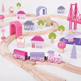 Bigjigs Rail Velika drvena željeznička pruga za princeze