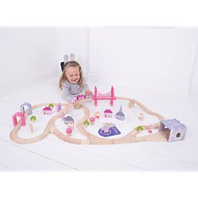 Bigjigs Rail Velika drvena željeznička pruga za princeze