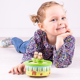 Bigjigs Toys Drvena glazbena kutija woodland