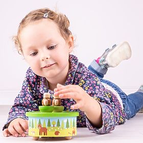 Bigjigs Toys Drvena glazbena kutija woodland