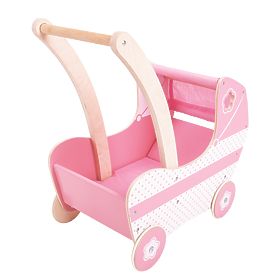 Bigjigs Toys Drvena kolica za lutke