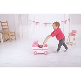 Bigjigs Toys Drvena kolica za lutke