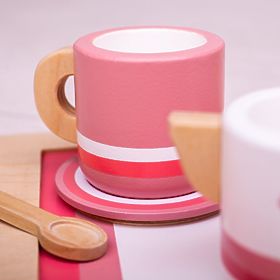 Bigjigs Toys Drveni set za čaj ružičasti