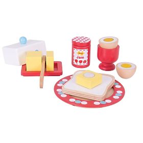 Bigjigs Toys Drveni set za doručak, Bigjigs Toys