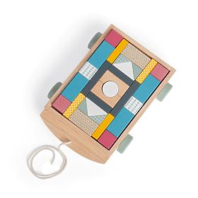 Bigjigs Toys Kolica s drvenim kockama, Bigjigs Toys