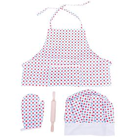 Bigjigs Toys Kuhinjski set s pregačom s točkicama, Bigjigs Toys