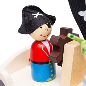 Bigjigs Toys Piratski brod s piratima