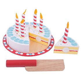 Bigjigs Toys Rođendanska torta za rezanje, Bigjigs Toys