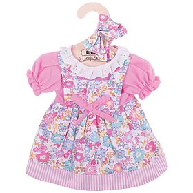 Bigjigs Toys Ružičasta cvjetna haljina za lutku 38 cm