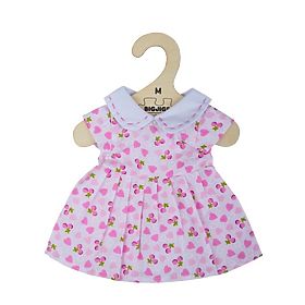 Bigjigs Toys Ružičasta haljina s srcima za lutku 34 cm